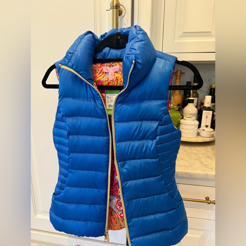 Girl’s Lilly Pulitzer Allie Packable Vest Brewster Blue XS- NWT